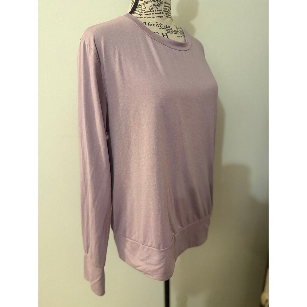 DISBEST Long Sleeve Active Athletic Top Lavender L